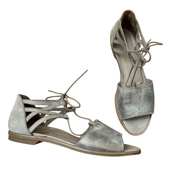 Paul Green Morea Shimmer Taupe Leather Gladiator Sandals UK Size 6.5 = US Size 9 - Picture 1 of 9